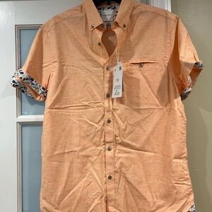 Denim & Flower Orange Casual Shirt for Effortless Style
